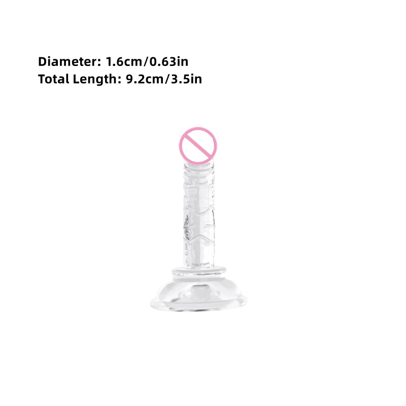 Gode réaliste en silicone – Jouet doux et réaliste avec base à ventouse