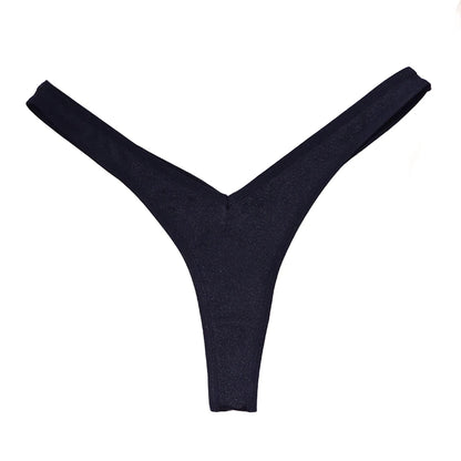 String de sport sexy taille V pour femme, couleur unie, respirant, confortable, entrejambe, taille basse, doux, sous-vêtement bikini