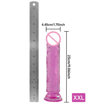 Gode réaliste en gelée avec ventouse – Jouet unisexe