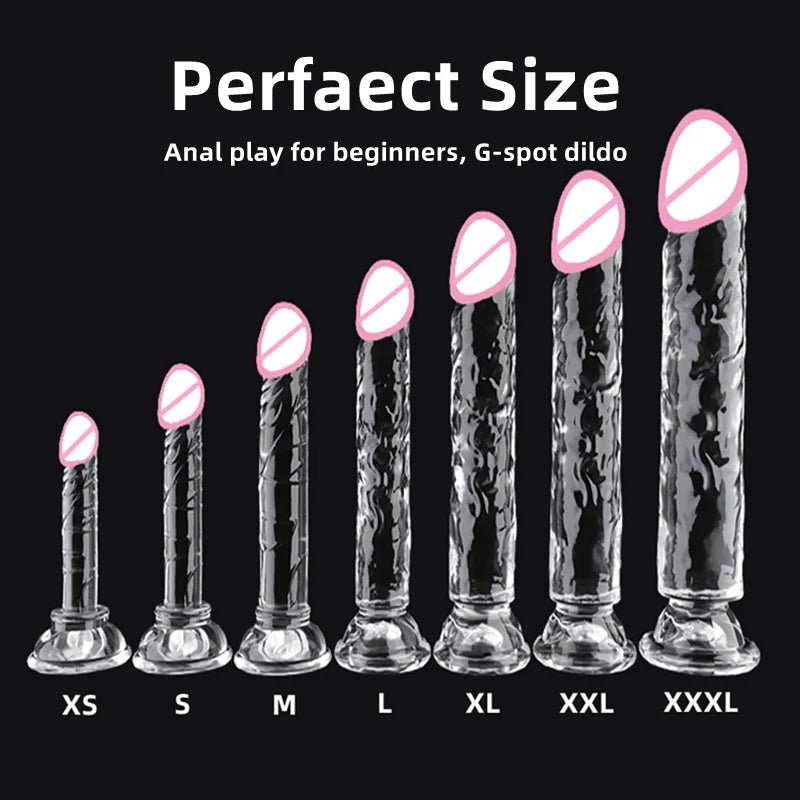 Gode réaliste en silicone – Jouet doux et réaliste avec base à ventouse