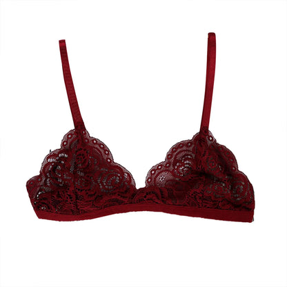 Bralette en dentelle ultra fine pour femme – Lingerie brodée florale