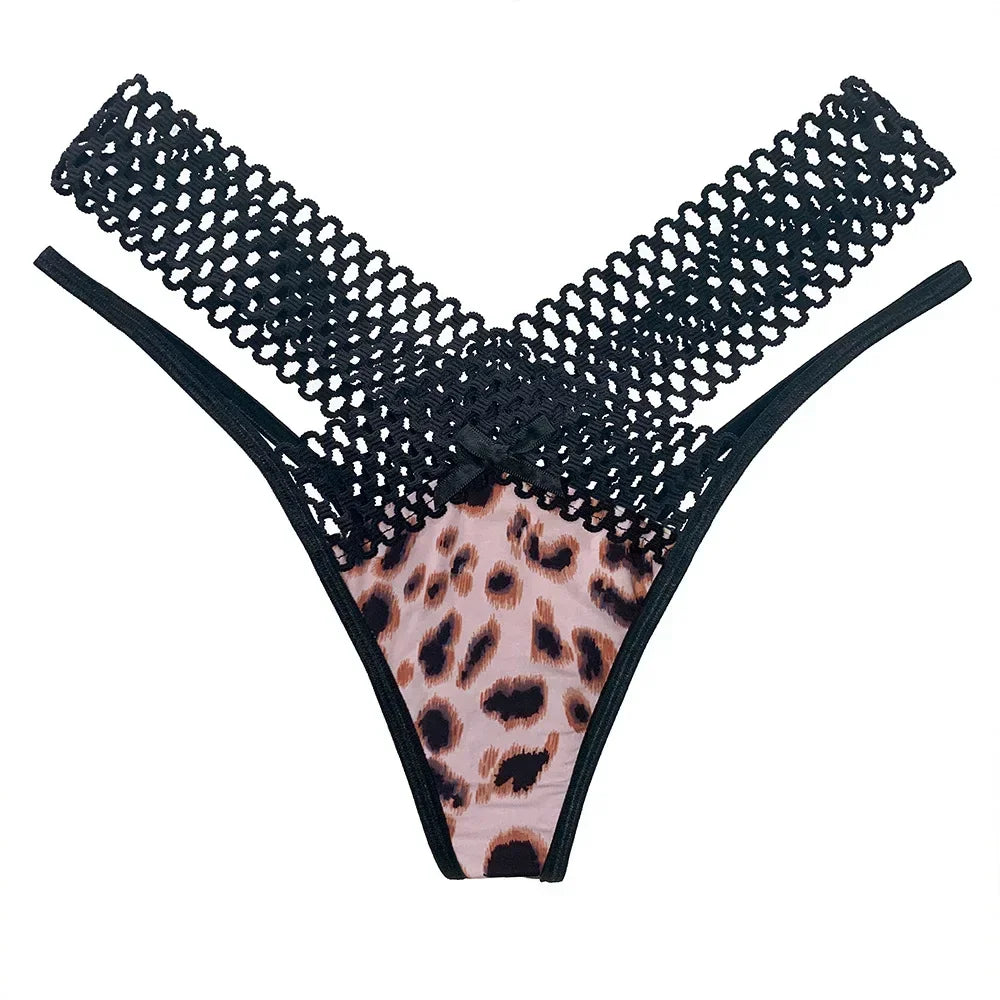 Culotte sexy pour femme, taille basse, ajourée, croisée, lingerie sexy, sous-vêtements confortables, string en soie glacée, tendance
