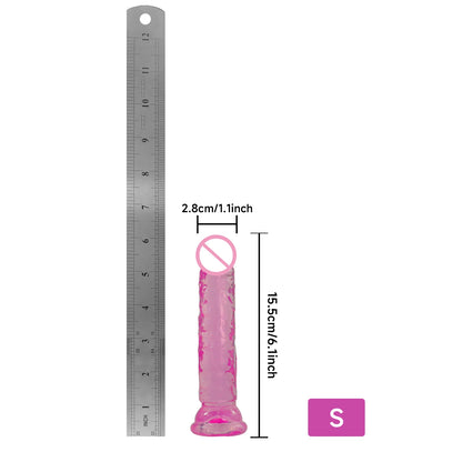 Gode réaliste en gelée avec ventouse – Jouet unisexe