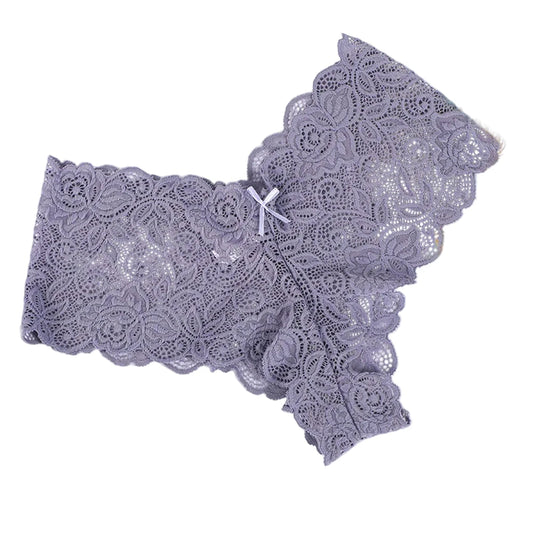 Culotte brésilienne en coton et dentelle sans coutures