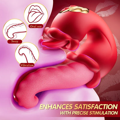 Vibromasseur à langue pivotante pour femme, outil de masturbation féminine, jouet sexuel, stimulateur de vibrations, gode rose, jouets sexuels pour 18 adultes