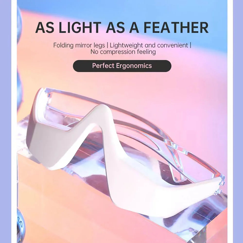 Lunettes de thérapie oculaire EMS – Masseur à lumière rouge et microcourant